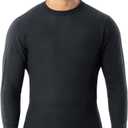 Indera Men's Heavyweight Cotton Waffle Thermal Underwear Crew Top (X-Large, Black)
