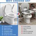 VARIPOWDER Toilet Safety Rails with Non-Slip Handles (520lbs), Upgraded Toilet Safety Frame for Senior, Heavy-Duty Bathroom Support for Standing Aid, Aging in Place Toilet Handles for Elderly