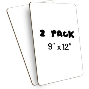 3 x White Board Dry Erase Boards Classroom Pack Mini White Boards 9" x12 Double Sided Personal Whiteboards for Students Teachers School Supplies Lapboards (Set of 2 Boards & Erasers &Pens)