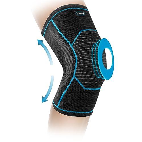 Dr. Scholl's Compression Knee Sleeve with Massaging Gel, Breathable Fabric, Shock-Absorbing Knee Compression Sleeve, Built-in Gel Padding & Support(L/XL)
