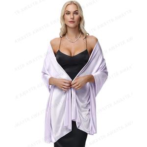AWAYTR Silky Sheer Shawls and Wraps for Women Evening Dresses Soft Silky Wraps Wedding Bridal Scarf