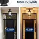 FEMILA Semi Flush Mount Ceiling Light, Dusk to Dawn 16" Matte Black Semi Flush Mount Ceiling Light, E26 Base, for Entryway, Garage, Patio, Farmhouse, ETL Listed, 4FYX88F-L SE BK
