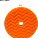 Maxshine 6” Universal Orange AIO Foam Cutting Pad | All-in-One Polishing Pad with Hook & Loop Backing | Light Cutting, Polishing & Finishing Pad | DA & Rotary Polisher Compatible