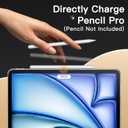 JETech Clear Case for iPad Air 13-Inch M3/M2 (2025/2024), Anti-Yellowing Transparent Shockproof Slim Tablet Back Cover with Hard PC Back and Soft TPU Bumper