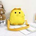 Cute Nylon Chicken Shoulder Bag, Crossbody Bag, Novelty Purse, Kawaii Animal Purse with Zipper for Women