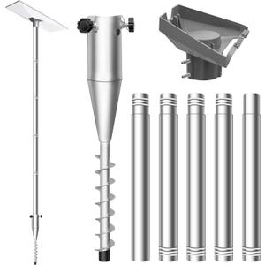 10FT Starlink Gen 3 Ground Pole Mount KitDurable 1.5'' Diameter Pole,Starlink Mounting Kit with Starlink Gen 3 Pipe Adapter and No Dig Ground Anchor 10FT Starlink Gen 3 Ground Pole Mount KitDurable 1.5'' Diameter Pole,Starlink Mounting Kit with Starlink Gen 3 Pipe Adapter and No Dig Ground Anchor