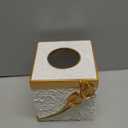 Hymmah Modern Square Tissue Box Cover Holder,Bathroom Accessories Decor Unique Design Tissue Box Cover for Bathroom Vanity Counter Tops Also Great for Bedrooms and Living Rooms (Common Callalily)