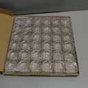 36 Pack Clear Glass Tealight Candle Holders, 1.8 Inch Wide x 1 Inch High, for 1.5" Tealights, Bulk for Wedding Centerpieces, Party, Dinner, Home Decor