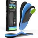 High Arch Support Orthotics Insoles - Welnove Plantar Fasciitis Pain Relief Shoe Inserts for Flat Feet, Foot Pain, Heel Spurs - Fatigue Reduce All-Day Standing Work Boot Insoles Men & Women (S)