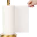 Paper Towel Holder Countertop, Weighted Base for One-Handed Tear, Free Standing Paper Towel Holder Stand, Stainless Steel Paper Towel Dispenser for Kitchen Countertop (Brushed Gold)