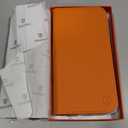 SHIELDON Detachable Case Wallet for iPhone 17 Pro Max 6.9" | Genuine Leather, Wireless Charging, RFID Blocking Credit Card Slot, Flip Magnetic Closure, Removable Shockproof Phone Cover 2025 - Orange