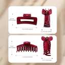 Mello Claw Clip Set - 4 Pcs Large Matte Claw Clips for Women, Big Hair Clips for Thick & Long Hair, Soft Plastic Hair Clamps, Ideal Stocking Stuffers(Style B)