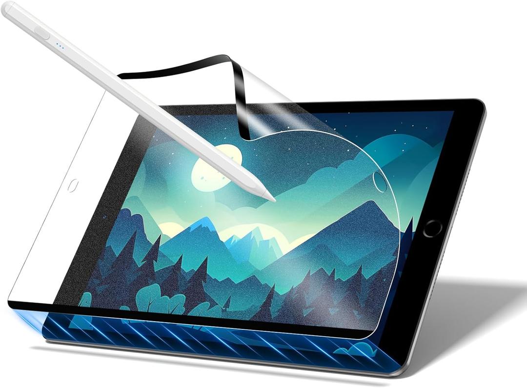 Paper-Feel Magnetic Screen Protector for iPad 9th 8th 7th 10.2 Inch (2021/2020/2019), Write and Draw Like on Paper, Detachable & Reusable, Removable, Matte, Anti-Glare, Easy Install (Ipad10.2" 9/8/7)