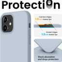 JELE Shockproof Designed for iPhone 12/12 Pro Case, Liquid Silicone Phone Case with [Soft Anti-Scratch Microfiber Lining] Military Grade Drop Protection Slim Thin Cover, 6.1 inch, Baby Blue