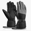 MCTi Ski Gloves,Winter Waterproof Snowboard Snow 3M Thinsulate Warm Touchscreen Cold Weather Women Gloves Wrist Leashes S