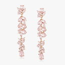 Long Rhinestone Dangle Earrings Sparkly Crystal Teardrop Dangling Earrings for Women Wedding Brides Prom Jewelry