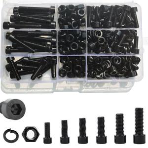 M6 Metric Grade8.8 Carbon Steel Hex Screw, Nut & Spring Washer Assortment Kit  219Piece in Organized Case