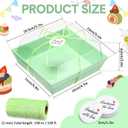 Outus 100 Pack Charcuterie Boxes with Clear Lids, Paper Dessert Boxes to Go with Gift Tags Rope Disposable Party Favor Treat Food Containers for Cookies, Donuts, Muffins, Salad, and Pastry
