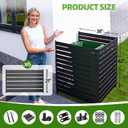 Privacy Fence Screen for AC & Trash, 42" H × 38" W（3P） Metal No-Dig Panel