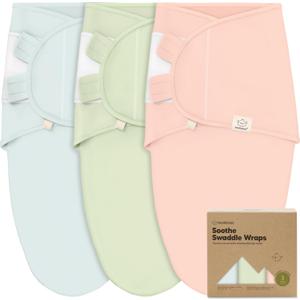 KeaBabies 3-Pack Organic Baby Swaddle Sleep Sacks - Newborn Swaddle Sack, Ergonomic Baby Swaddles 0-3 Months (Mellow)