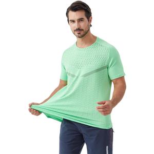 2 x Men's Athletic T-Shirts Moisture Wicking Cool Running Short Sleeve Tee Gym Tennis Workout Hiking Cationic