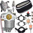 AM109205 Carburetor Kits With Fuel Pump&Air Filter for John Deere GT242 GT275 F510 F525 LX172 LX176 LX240 LX170 LX175 Tractors Enginefor Kawasaki 15003-2398 FC401V 4 Stroke Engines