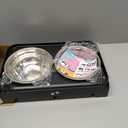 COMESOON Elevated Dog Bowls for Small Medium Dogs, 3 Height Adjustable Raised Stand with 2 Thick 6" Stainless Steel Food Bowls, Non-Slip Feeder Adjusts to 2.75", 6", 7.5", Black