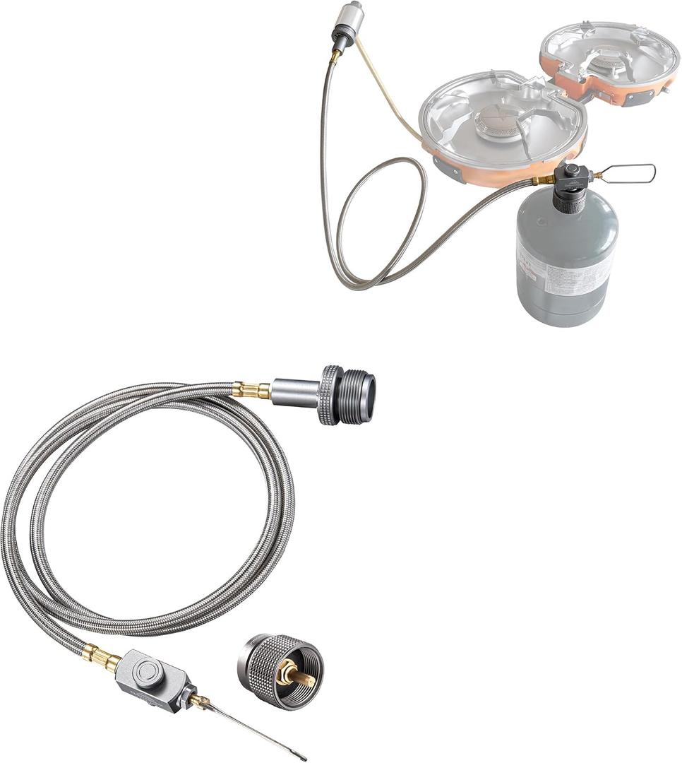 CAMPINGMOON CAG 600 Propane Gas Device Adapter with Extend Hose(41"/105cm), Input: 16oz/1Lb Small Tank, Output: CAG 600 Torch Stove Z22/Z29-105
