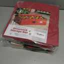 2 x ZOBER Underbed Christmas Ornament Storage Box - Stores 64 3" Ornaments, With Dividers - Tear Proof 600D Oxford Fabric, Ornament Organizer Storage Box, Durable Christmas Containers Holder - Red