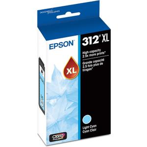 EPSON 312 Claria Photo HD Ink High Capacity Light Cyan Cartridge (T312XL520-S) Works with Expression Photo XP-8500, XP-8600, XP-8700, XP-15000