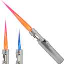 Torch Lighter, Straight Flame Bright Lighters, Windproof Adjustable Flame Color with Safety Lock, Lightsaber Torch Flame for Outdoor, Campfires, BBQ, Candles, Camping