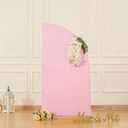 Light Pink Half Moon Arch Covers Wedding Arch Backdrop Cover for Weddings Birthday Parties Baby Showers Events 5ft Pink Half Arch Fabric Cover Set