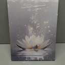 OWNANRTHM Zen Canvas Wall Art Lotus Flower Wall Art Lotus Flower in Water Painting Lotus Zen Prints for Yoga Spa Meditation Spiritual Room Wall Decor Framed 12X16 inch