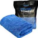 Dialed Drying Towel 1600 GSM, Premium 70/30 Blend Microfiber for Drying Cars, Trucks, SUVs. Professional Grade, Safe for Detailing + Lint Free. 24"" x 36"", Marina Blue, X-Large