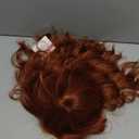 AISI HAIR Synthetic Wavy Curly Bob Wig with Bangs Ginger Orange Short Wigs for Women Synthetic Heat Resistant Bob Wigs