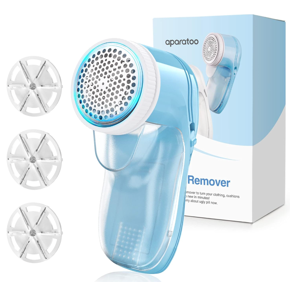 Electric Lint Remover Fabric Shaver, USB Rechargeable Bobble Remover for Clothes Debobbler Clothes Shaver Sweater Shaver Lint Roller Wool Defuzzer Fluff Remover for Clothes Carpet(3 Blades Included)