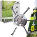 Universal Steel Wire Trimmer Head 6 Inch Wire Trimming Head Steel Wire Grass Trimmer Head for Weedeater (Silver-A)
