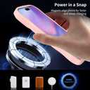 Magnetic for iPhone 17 Pro Case, (Compatible with Magsafe) Curly Wavy Frame Hard Translucent Matte Clear Back Cover for Women Men TPU Bumper Shockproof Phone Case (Pink)