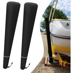 48 Inch Boat Trailer Guide Pole Cover- Neoprene Boat Trailer Guide Protective Cover- Heavy Duty Marine Trailer Guide Poles Cover for Jet Ski Boat Sailboat Trailer (Set of Two) (black)