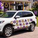 Xuhal 2026 Graduation Car Decoration 23'' Large Inflatable Grad Cap Car Decor Congrats Grad Letter 2026 PVC Inflatable Cap for Senior High School College Graduation Parade Party Decor(Purple, Gold)
