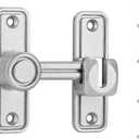 Barn Door Lock Latch, 90 & 180 Degree Heavy Duty Barn Door Latch Hardware Barn Door Locks and Latches Sliding Door Lock Home Safety Gate Locks Fit for Garage, Garden, Bathroom, Cabinet(Silver)