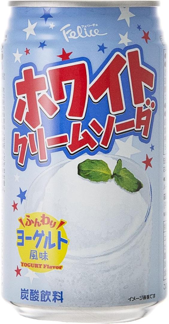 Felice White Cream Soda 11.83 fl oz, 24 packs Best By: 2025/09