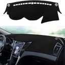 Dashboard Cover Dash Cover Mat Pad Carpet Custom Fit for Hyundai Sonata 2011 2012 2013 2014 Accessories Anti-Skid Center Console Protector Cover Mat(Black Edge)