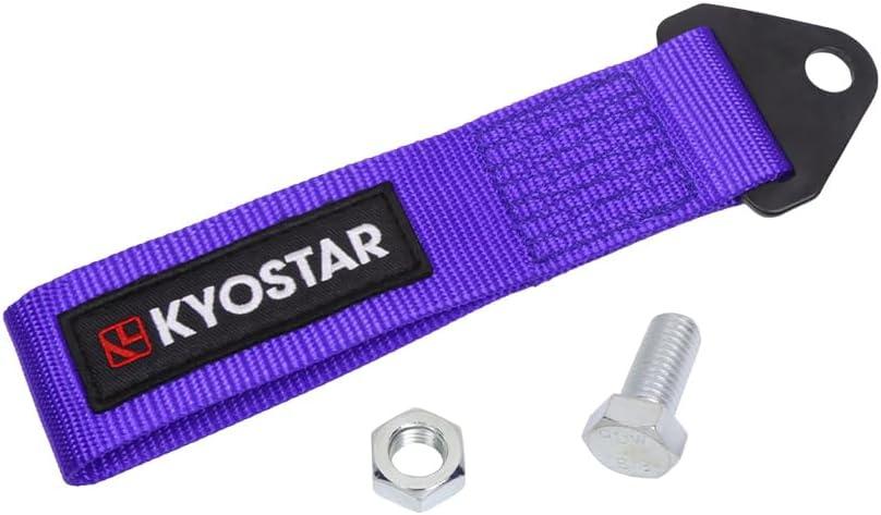 Kyostar Universal Racing Tow Strap for Front or Rear Bumper Towing Hooks, High Strength Tow Straps, Upgrade Version (Purple)