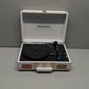 Portable Record Player 3-Speed Turntable Vintage Suitcase with Bluetooth, Built in Battery,3.5 mm Headphone Jack, RCA & Aux Ports for Outdoor 