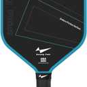 Warping Point Raw Carbon Fiber Pickleball Paddle, Endura Friction Surface For Maximum Spin & Balanced, Multi-Layer Carbon Fiber Edgeless Design, 16mm Polypropylene Honeycomb Core, USAPA Approved, Blue