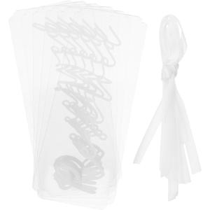 6Pcs Clear Acrylic Reserved Wedding Table Signs Blank Chair Reserved Tags for Ceremony Party and Events for Activity Supplies and Birthday Hanging Signs