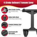 4-Stroke Transom Saver Motor Tote, Stainless Steel Frame Transom Savers for Outboard Motor, Outboard Motor Support Compatible with 75/90/115/175/200/225/250/300HP Engines