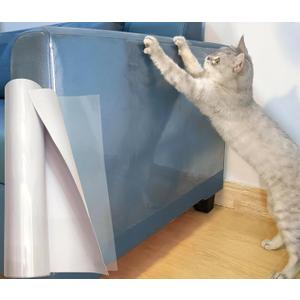 10 PCS Cat Scratch Furniture Protector for Leather, Couch Protector, Scratching Deterrent Strong Adhesion, Easy to Remove, No Residue (170in x12in)