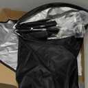 XL Universal Chair Canopy Umbrella, UPF 50+ Foldable Sun Shade Attachment with Adjustable Clamp, Fits Most Brands Beach, Camping, Lawn, Tanning, Zero Gravity, Lounge & Fishing Chairs (Black_1Pack)